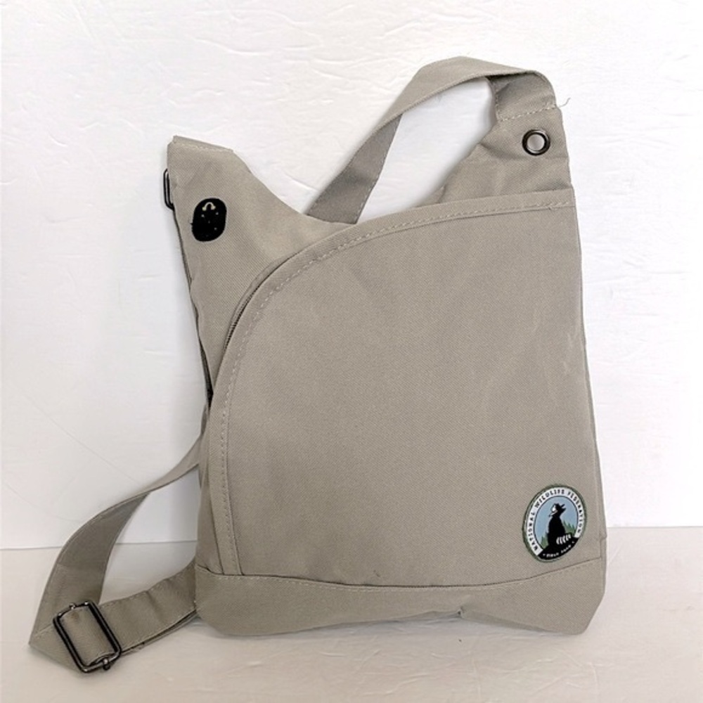 National Wildlife Federation adjustable canvas Cross Body Gray NWOT